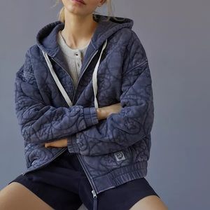 NWT UO Ying Yang Embroidered 90s Y2K Zip Up Jacket/Hoodie